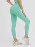 the keeper GATHERED CROP & high waist scrunch butt legging SET Aqua